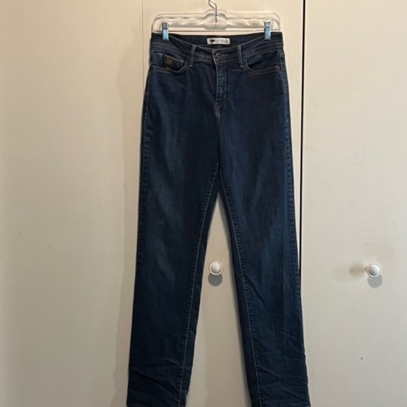 Levis 512 Womens Blue Denim Perfectly Slimming Cow Print Pocket Jeans Size 10L - Picture 4 of 12